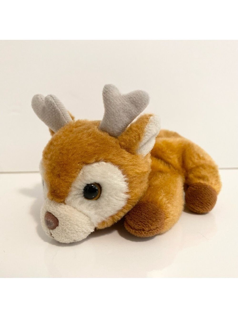 Russ Petooties Reindeer Plush Mini 5” Stuffed Animal Toy Tan Brown White Deer